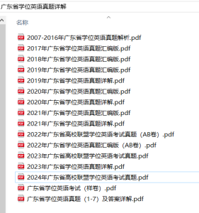 广东省学位英语真题资料-撷墨自考助学